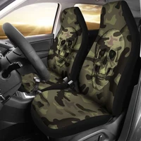 skull camo pattern car seat coverspack of 2 universal front seat protective cover