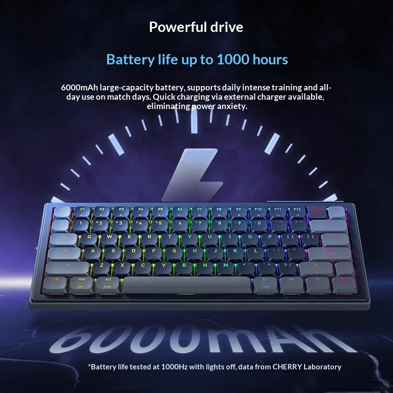 Новинка: Беспроводная механическая клавиатура CHERRY XTRFY K63W PRO UWB с ультраширокополосным подключением, низкопрофильная, 8K Polling, для киберспорта и гейминга (art.: 3920dbb255d27) - 3920dbb255d27