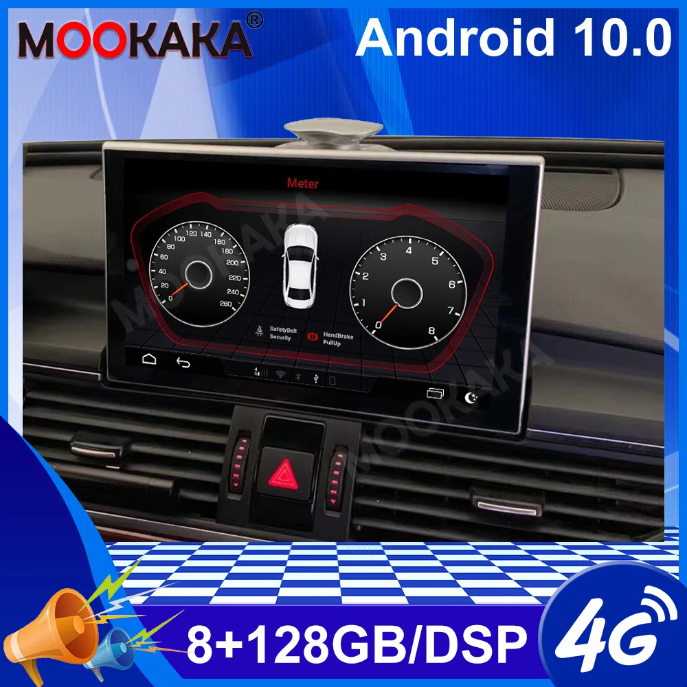 

8+128GB Android For Audi A6 2012-2018 Car Radio Player Stereo GPS Navigation Monitor MMI MIB multimedia Heaunit tape