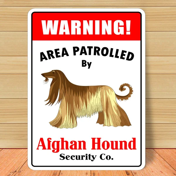 

Warning Area Patrolled By Afghan Hound Vintage Novelty Funny Tin Sign Bar Pub Home Metal Poster 1