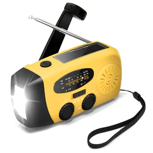 hand crank solar radio am wb portable backpacking outdoor emergency tool led flashlight multifunctional mobile phone charger free global shipping
