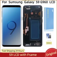 100original 5 8super amoled display for samsung galaxy s9 lcd sm g960 display with frame touch screen digitizer lcd assembly