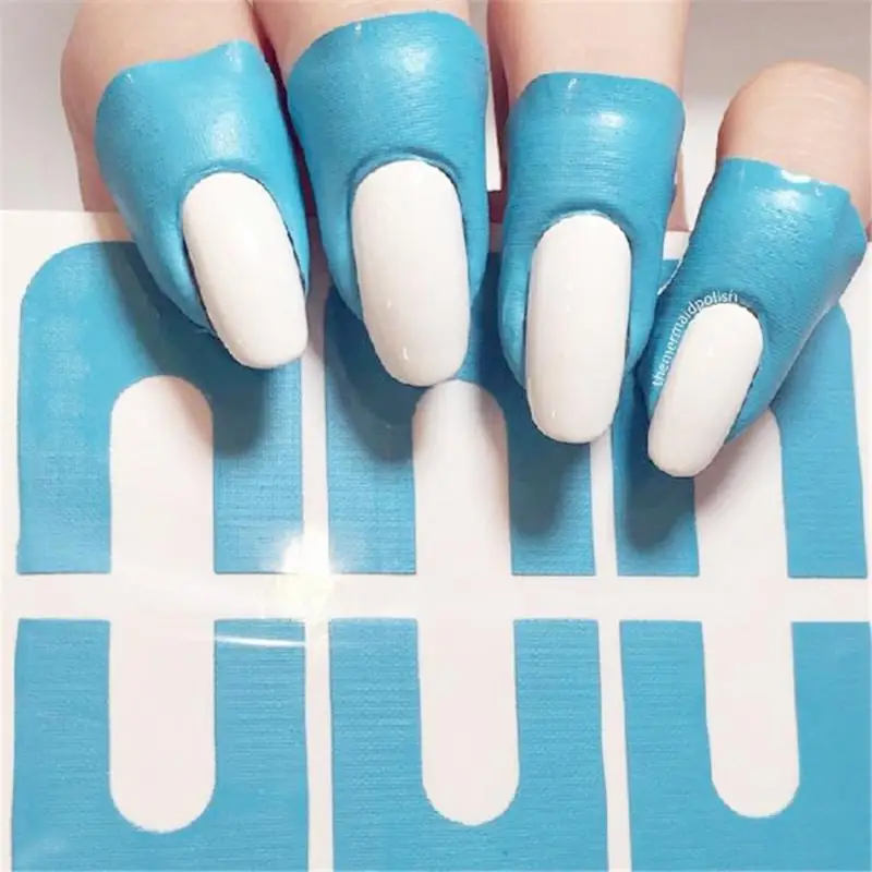 

5pack Sheet U-shape Spill-proof Anti-overflow Nail Polish Paint Varnish Peel Off Tape Finger Cover Nail Protector Stickers