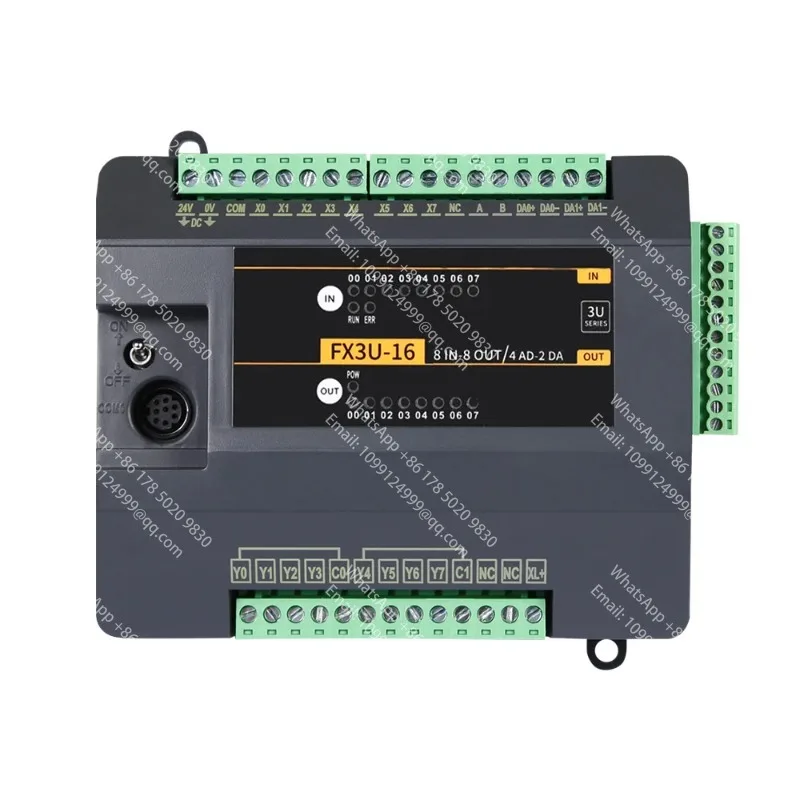 Фото Новый программируемый логический контроллер PLC FX3U-16MT/MR 4AI 2AO 2026 года, совместимый с программным обеспечением серии GX, для управления клапанами №3