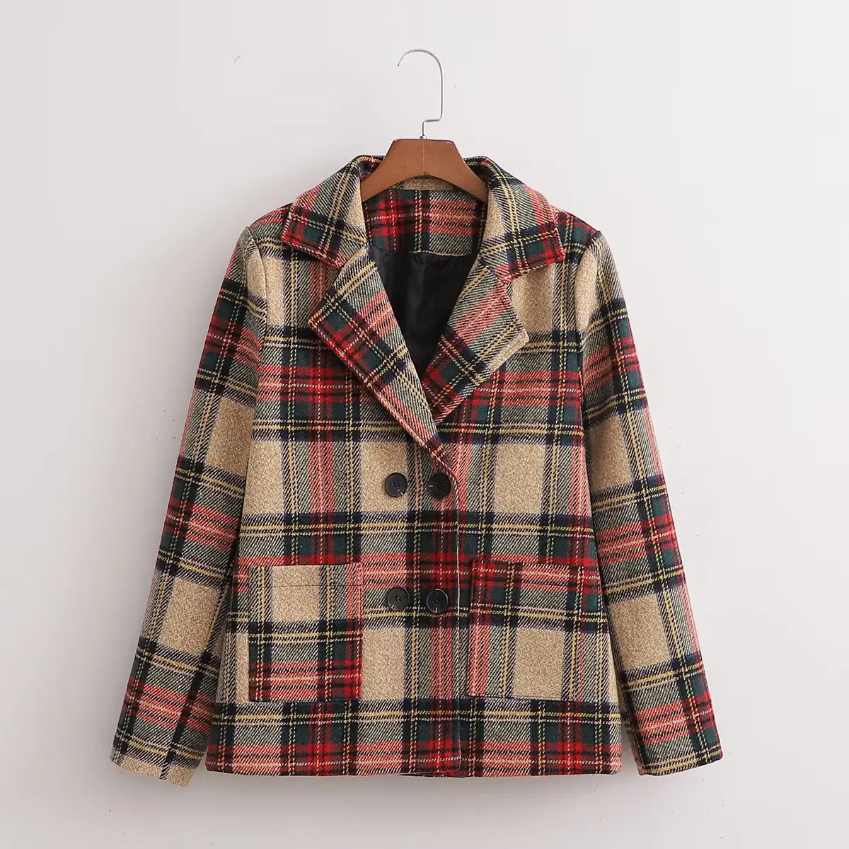 

Coat 2022 Summer New Arrival Women's Clothing Fashion Plaid Coat Vetement Femme Roupas Femininas Com Fret