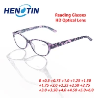 henotin reading glasses spring hinges men women fashion cat eyes frame decarative eyewear hd prescription magnifier eyeglasses