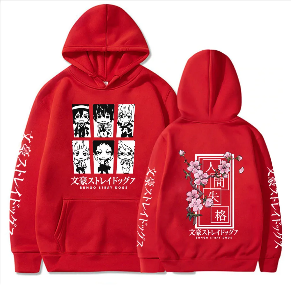 

Anime Bungo Stray Dogs Hoodie Fashion Man Woman Pullovers Anime Sweatshirts Tops Overside Streetwear Hip Hop Men's Clothing