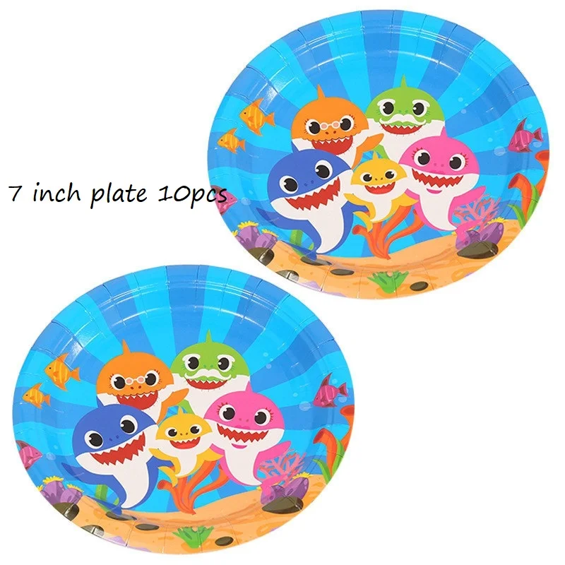Новинка милая посуда с изображением океана и акулы детский воздушный шар