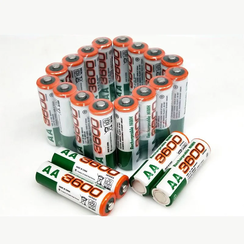

High Capacity 100% New AA 1.2V 3600 MAh NiMH Rechargeable Battery for Clocks, Mice, Toys, and Calculators
