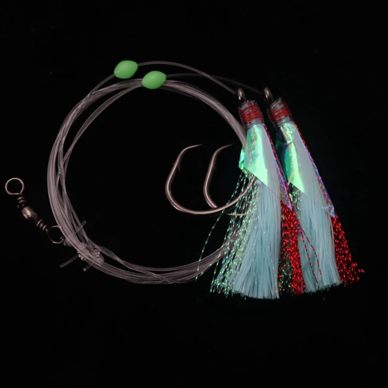 ГОРЯЧАЯ ПРОДАЖА Sabiki-Rigs 8/0 приманки светящиеся рыболовные бусины