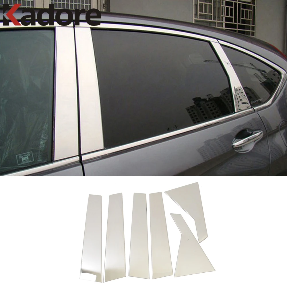 

For Hyundai Santa Fe 2013 2014 2015 Stainless Steel Window Center Pillar B+C Trim Cover Decoration Strip Exterior Accessories