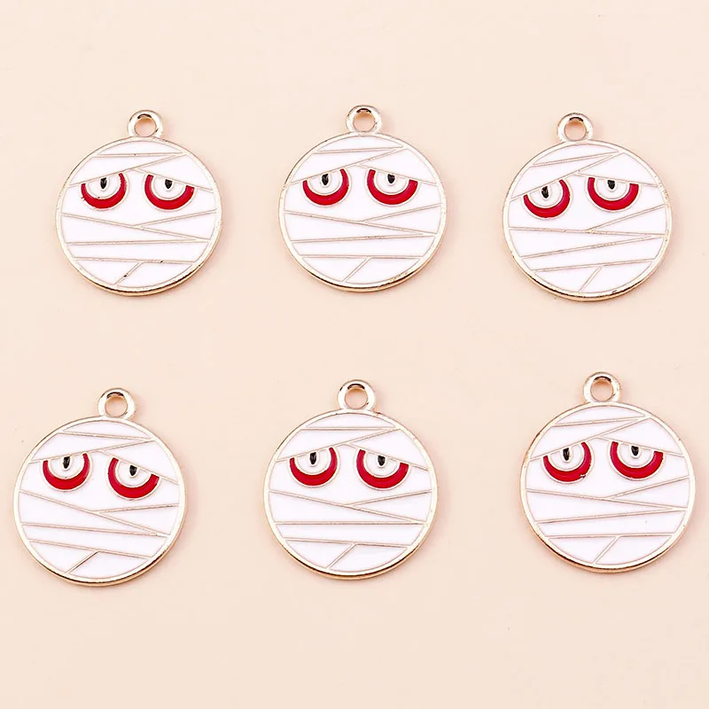 

10 шт., новинка 2022, подвески на Хэллоуин, эмалевые призрачные подвески в форме спектра для браслетов, ожерелий, «сделай сам», аксессуары для из...