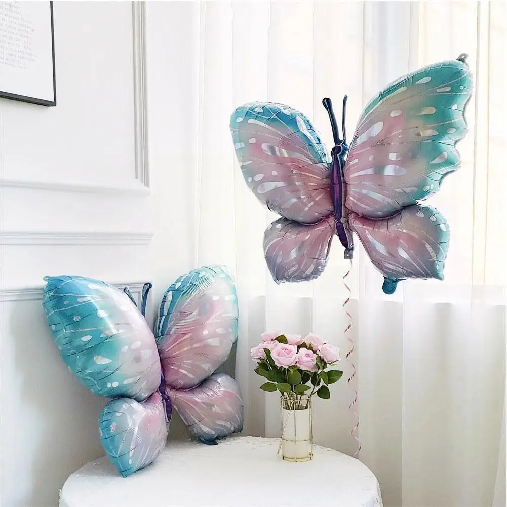 

Colorful Butterfly Aluminum Foil Balloons Children's Party Wedding Birthday Photo Background Prop Toy Kids Gifts Decoration J1D6