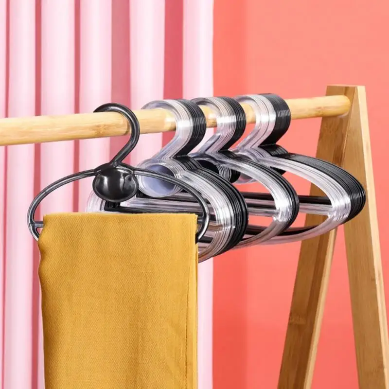 

Multifunctional Coat Hanger Clothes Display Slots Holder Wet And Dry Space Saving Oval Pants Organizer Shawl Tie Holder Non-slip