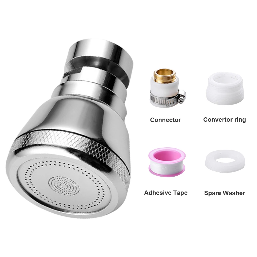 

High Pressure 360 Rotatable Anti Splash Universal Bathroom Multifunction Faucet Sprayer Head Kitchen Brass Filter Easy Install