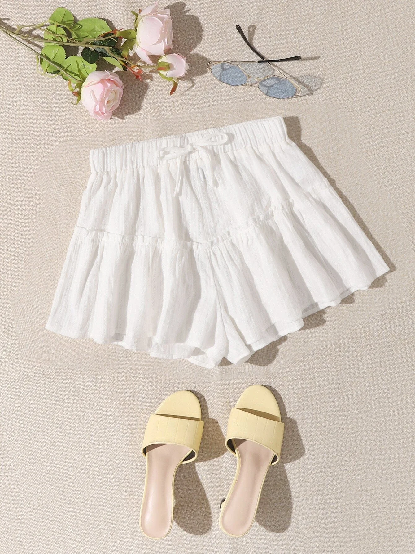

Tie Waist Frilled Skort