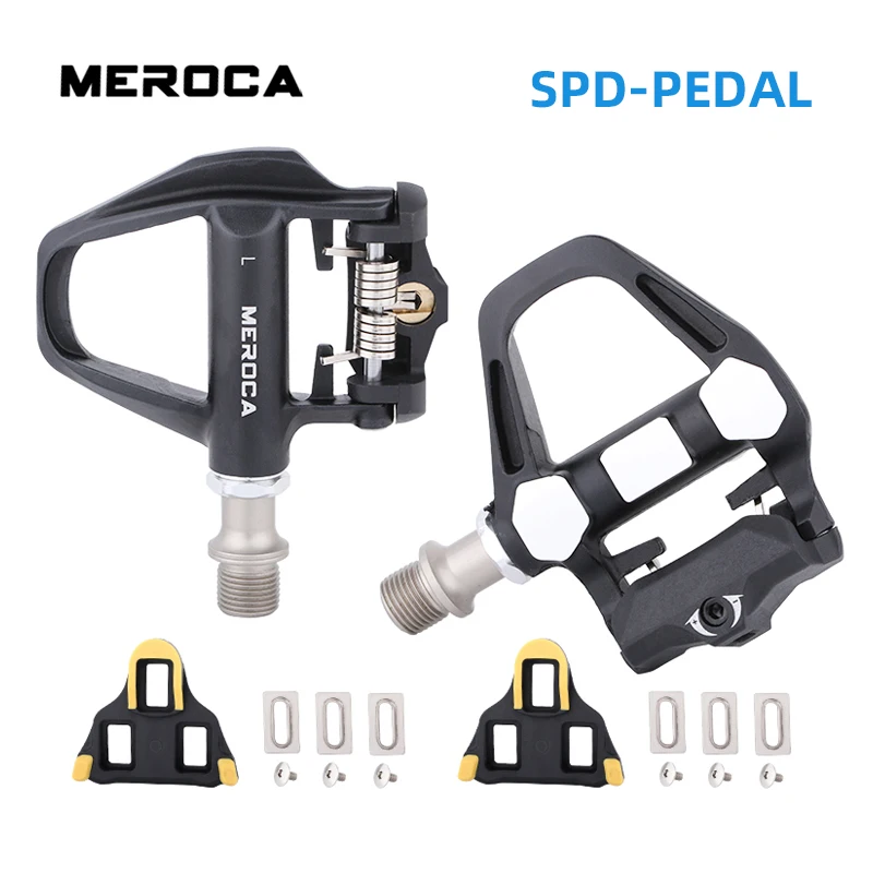 

MEROCA SPD SL Bicycle Pedal Racing Sepatu Klampe Selbst Locking Clip Bunte Anti-Slip Klick Radfahren Pedal Reiten Teile
