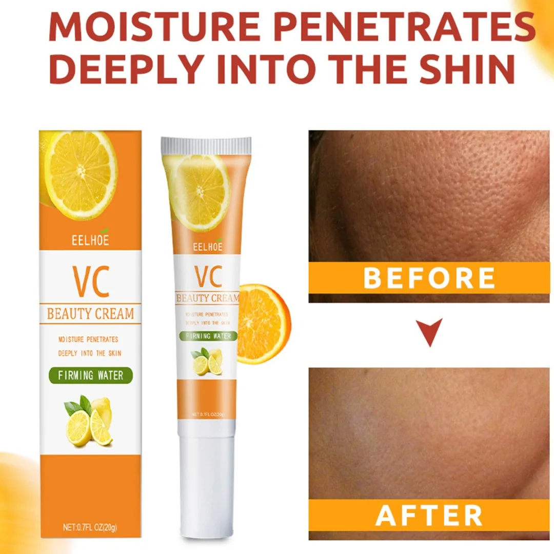 

1 Pc 20g Vitamin C Whitening Face Cream VC Facial Melanin Remover Brightening Moisturizer Anti Aging Nourishing Serum Beauty