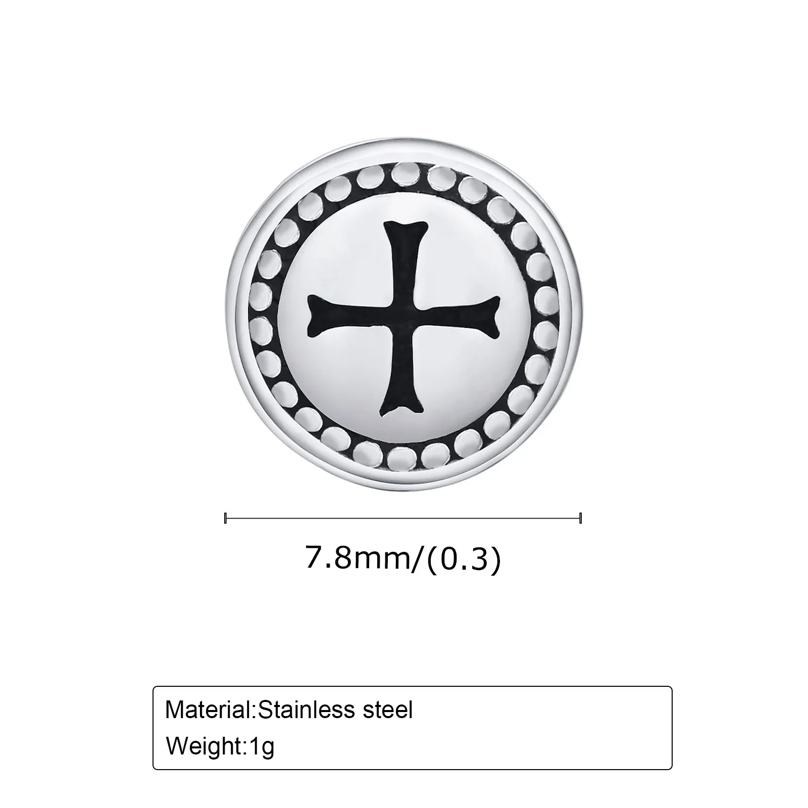 Модные и персонализированные ретро серьги CHUANGCHENG с крестом из нержавеющей стали