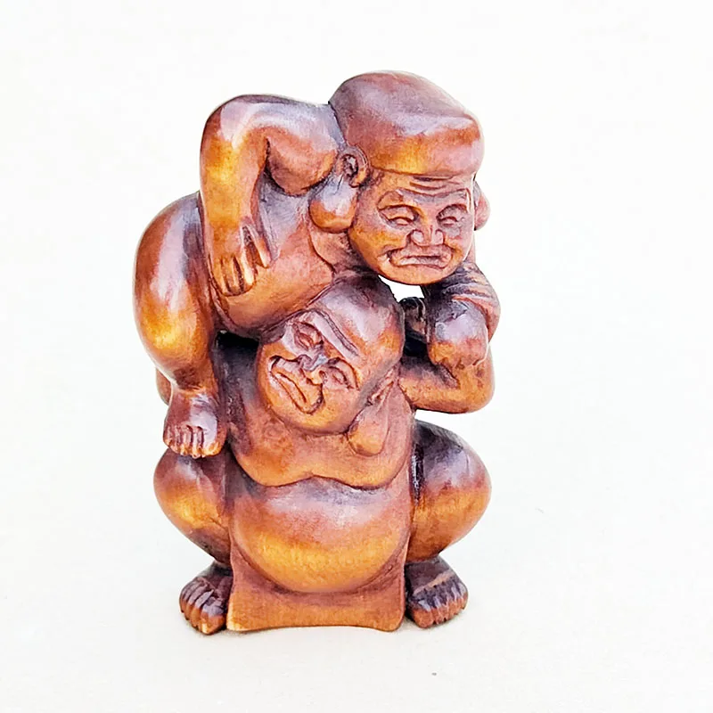 

Ручная резная деревянная статуэтка рестлеров из бокса