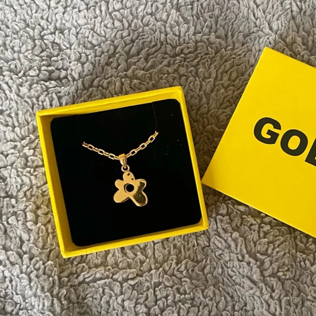 GOLF WANG LOGO Flower Golden Necklace Art Letter Bee Jewelry Women/Men New Necklaces Golfwang Street Fashion Accessories images - 6