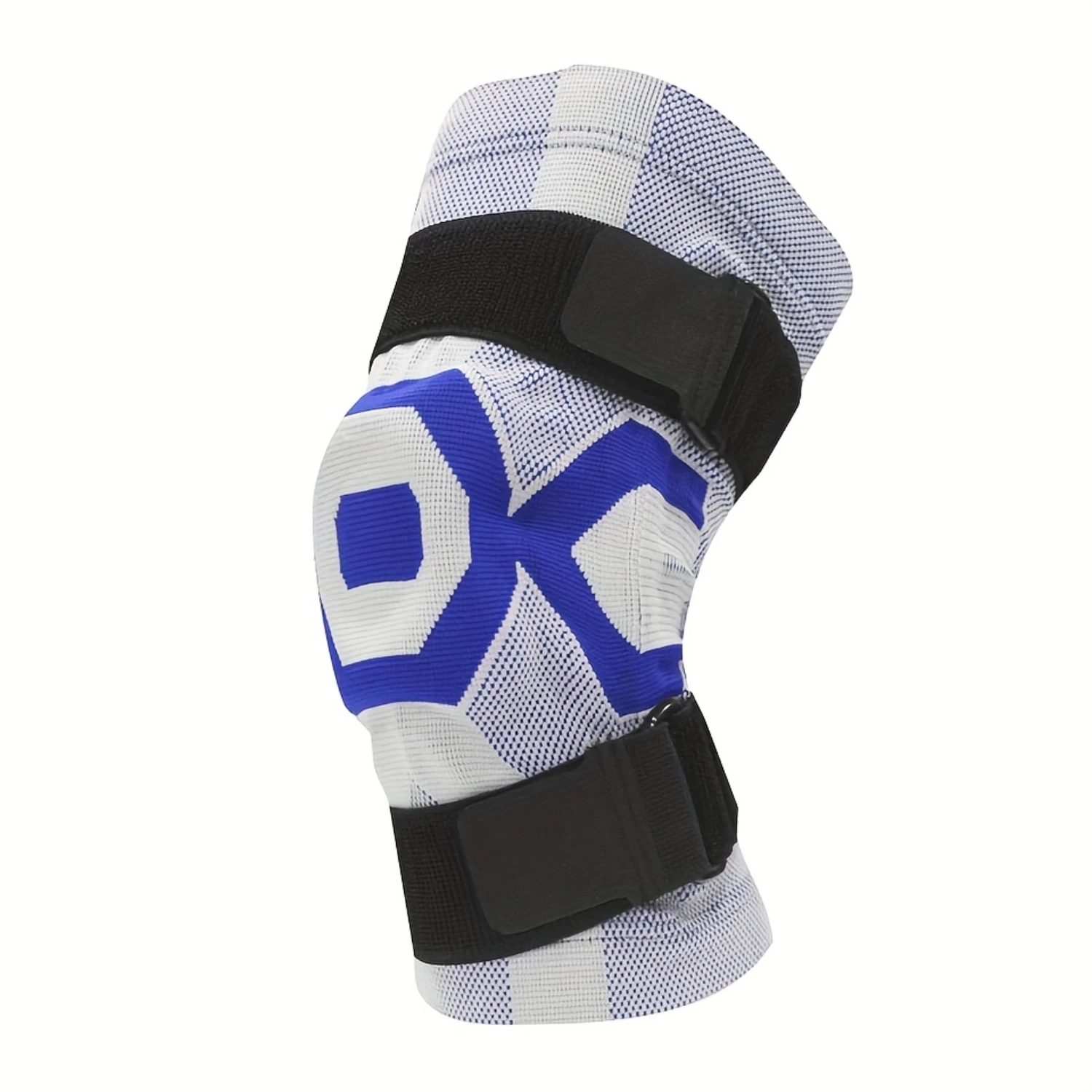 1 шт. пружинный наколенник с двойными ремнями и силиконовой накладкой для