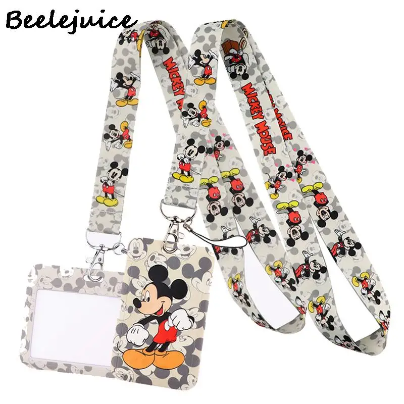 

Disney Characters Mickey Mouse Fashion Lanyard ID Badge Holder Bus Pass Case Cover Bank Credit Card Holder Strap Card Holder