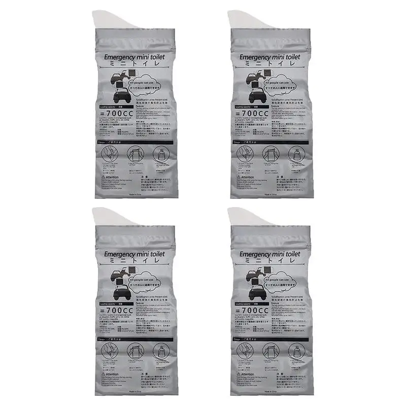 

Pee Bags 4 Pack 700ml Camping Pee Bags Unisex Portable Camping Pee Bag Travel Urine Bag Vomit Bag For Traffic Jams Camping