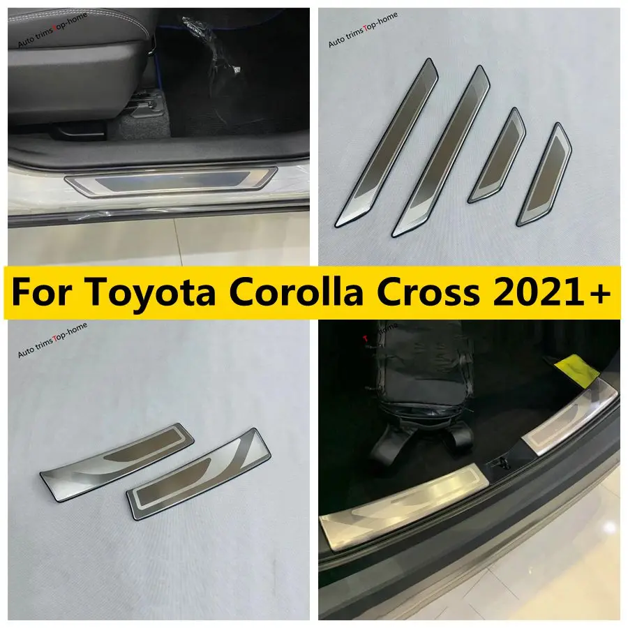 

Stainless Steel Rear Trunk Bumper Protector Door Sill Cover Trim Fit For Toyota Corolla Cross 2021 - 2023 Decoration Accessories