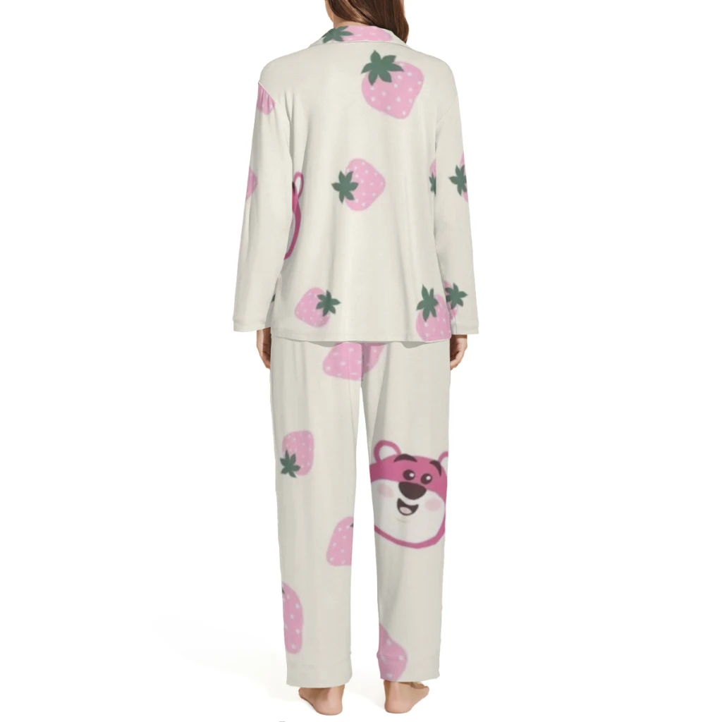 Белая пижама Disney Strawberry Bear выбранные узоры Minso милый стиль