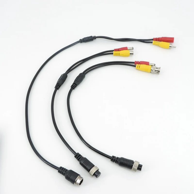 Авиационная головка M12 4-контактный штекер-гнездо к BNC DC RCA удлинитель Кабельный