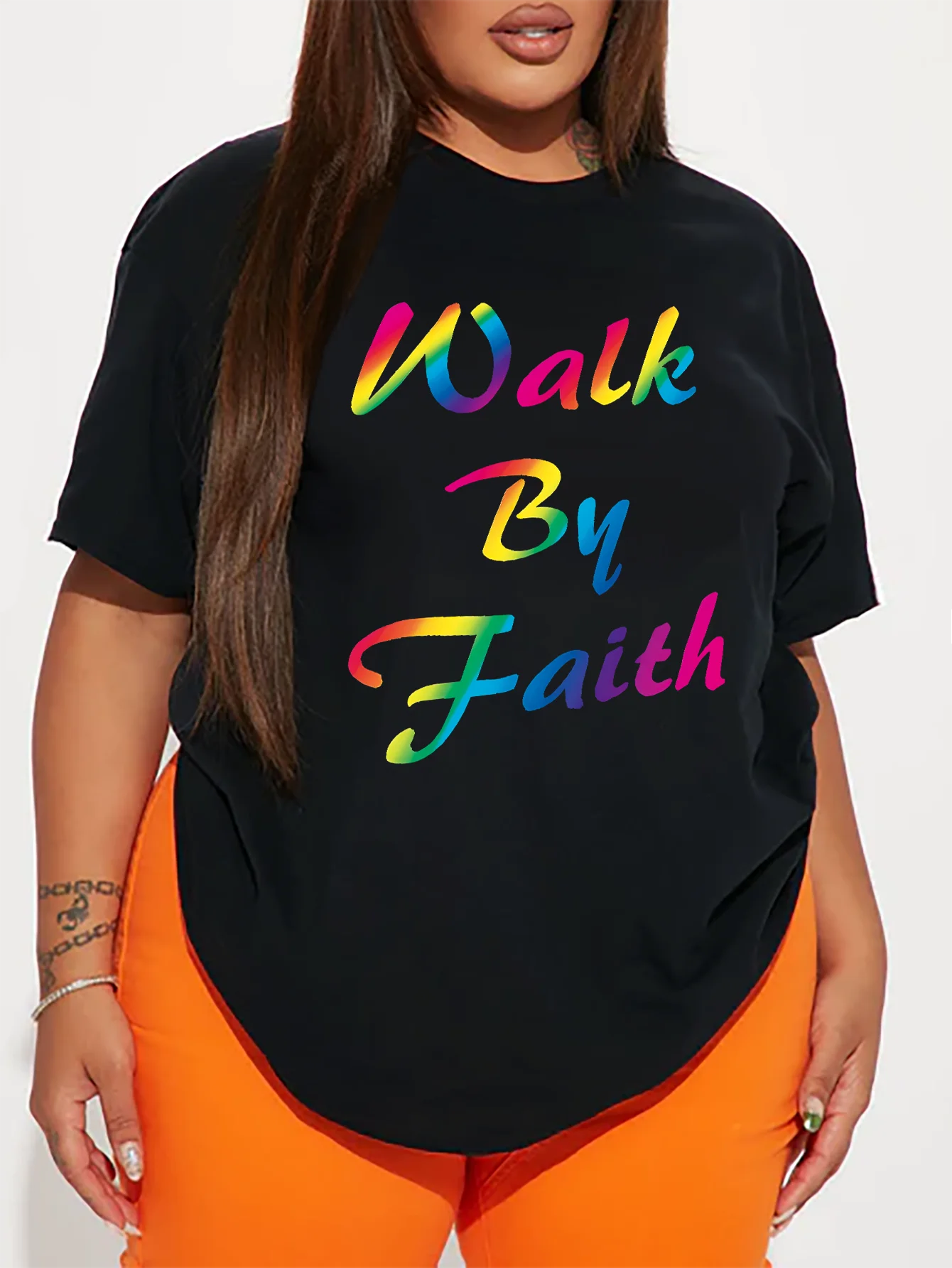 Женская летняя футболка с коротким рукавом и круглым вырезом 8 цветов