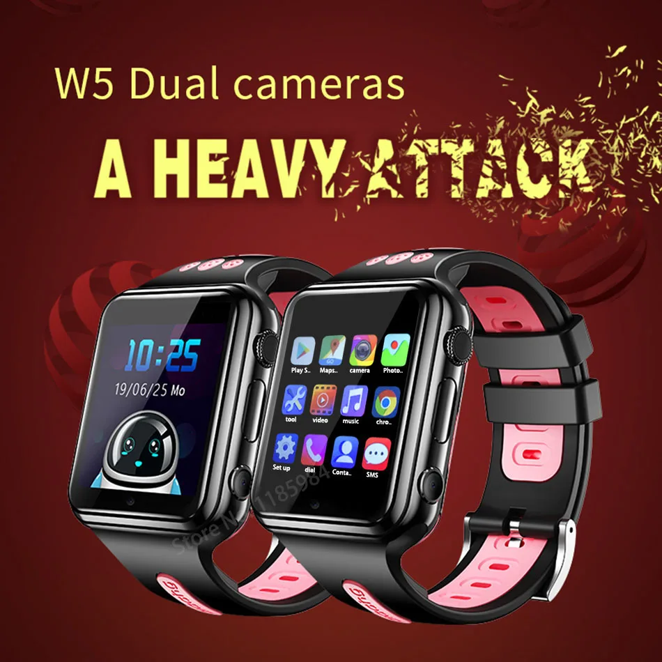 Смарт-часы W5 на Android 9 0 4G 4 ядра 8 + 16 ГБ GPS Wi-Fi |