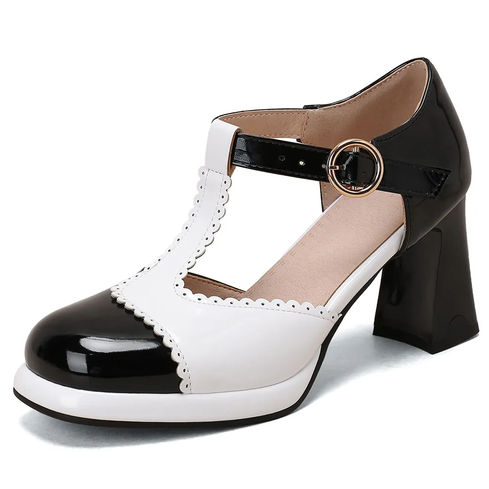 

Женские сандалии на высоком каблуке gigifox, милые туфли мэри джейн с Т-образным ремешком в готическом стиле, удобные прогулочные туфли, 2022