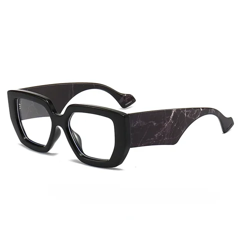 Очки в толстой оправе для женщин и мужчин, модные большие квадратные компьютерные игровые очки с прозрачными линзами