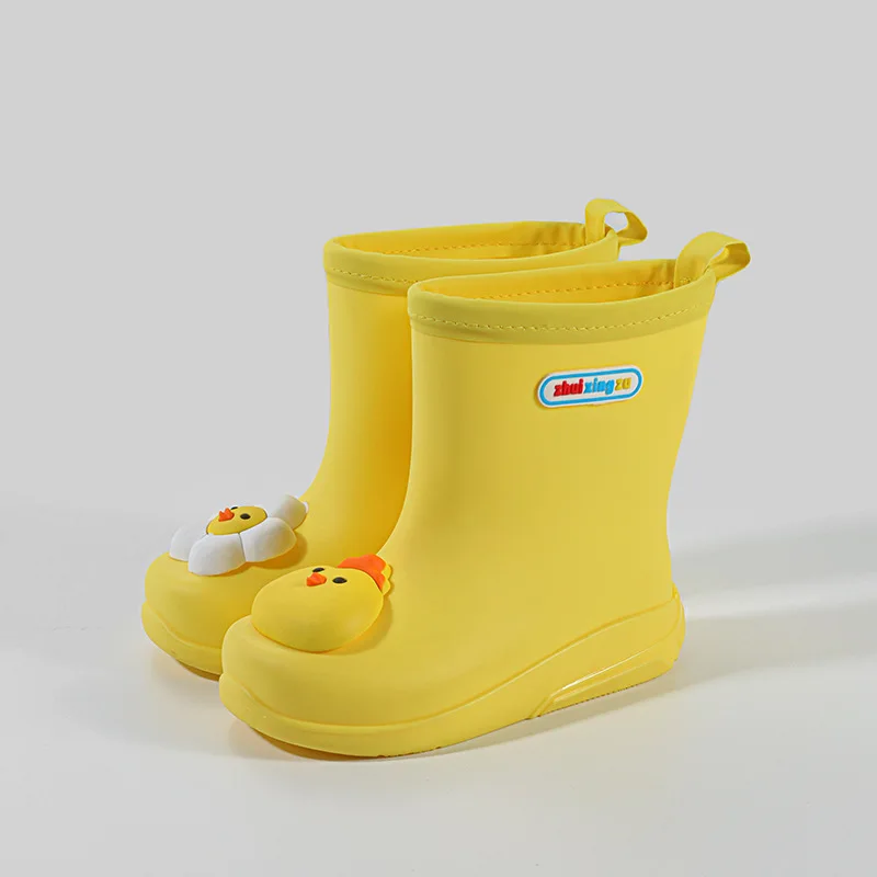 

2023 New Bunched Soft Soled Child Rain Boots Cartoon 3D Bunny Kindergarten Baby Boys and Girls Water Boots Casual Drop Shipping