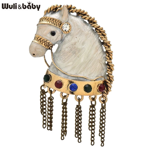 Wuli&baby винтажная брошь лошадь