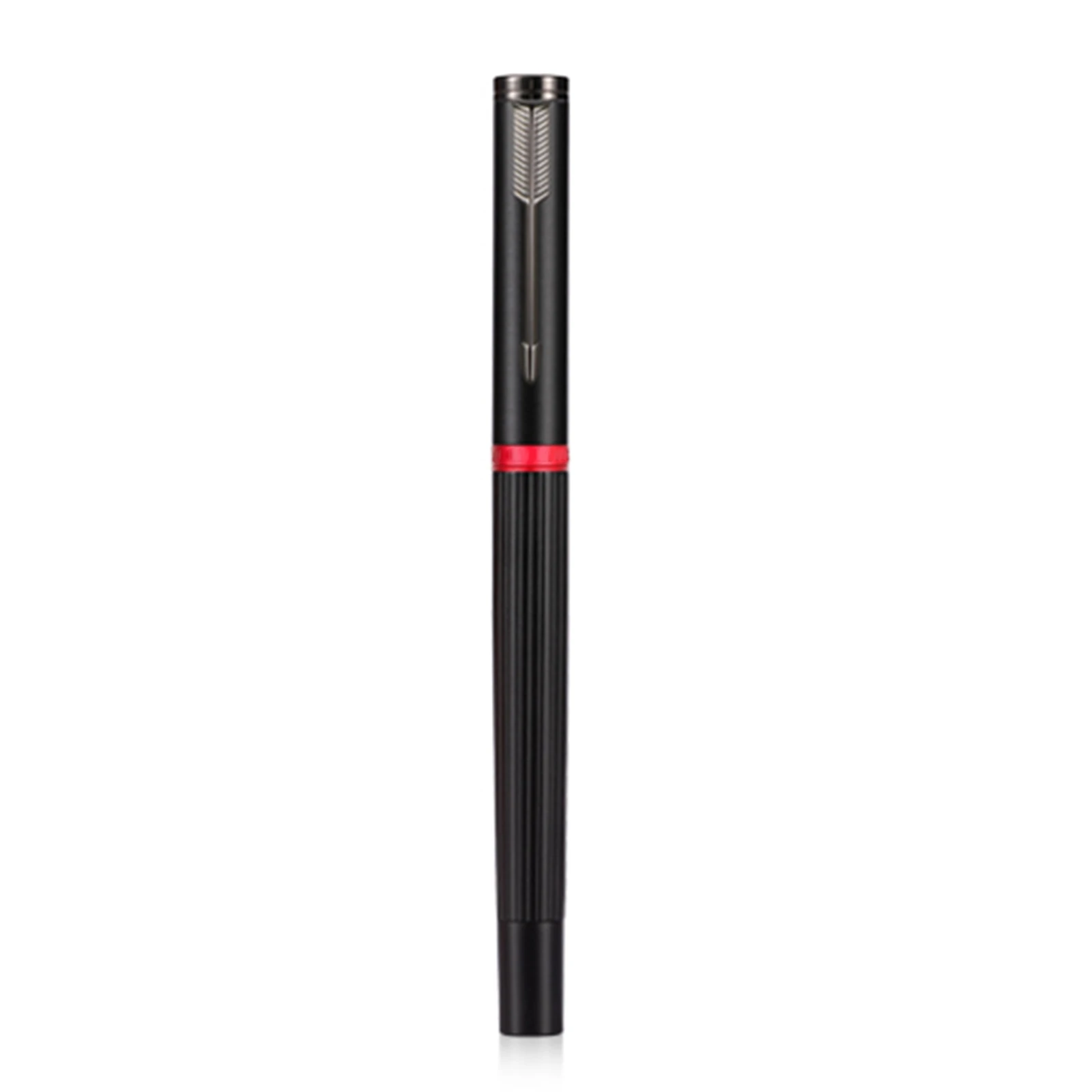 Ручка перьевая JinHao 88A металлическая черная красная с наконечником EF F Канцтовары