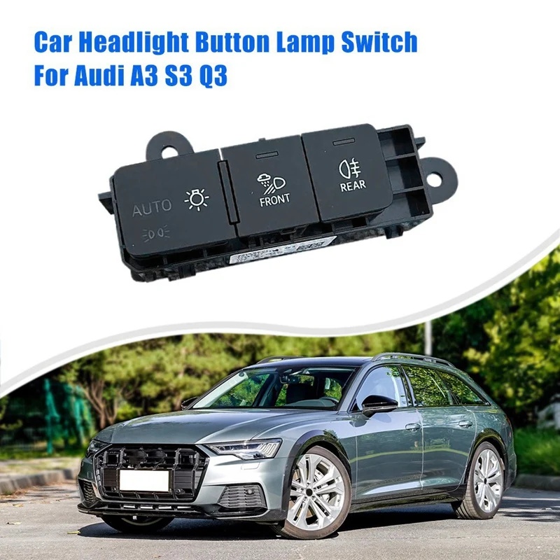 

Car Head Light Control Switch Head Light Control Switch Black 4K1941501 For A3 S3 Q3 4K1 941 501
