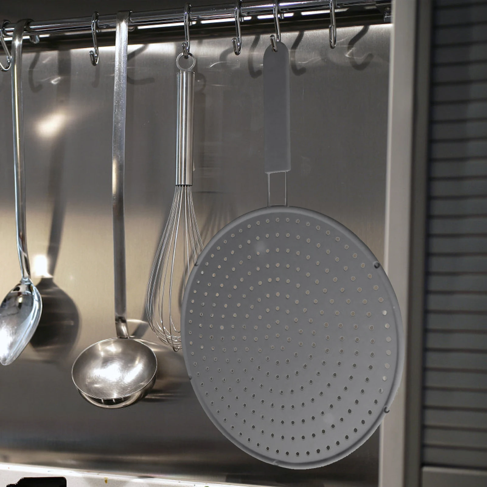 Экран для сковороды с ручкой Легкая очистка крышка из нержавеющей стали смазкой