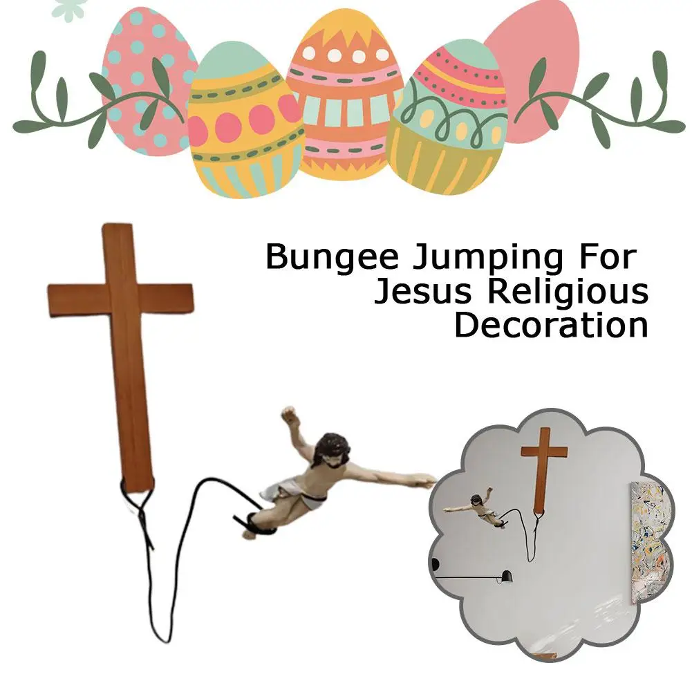 

Bungee Jumping For Jesus Religious Decoration Easter Atmosphere Decorative Ornaments Holiday Gifts Hanging Ornaments Crafts J2W0