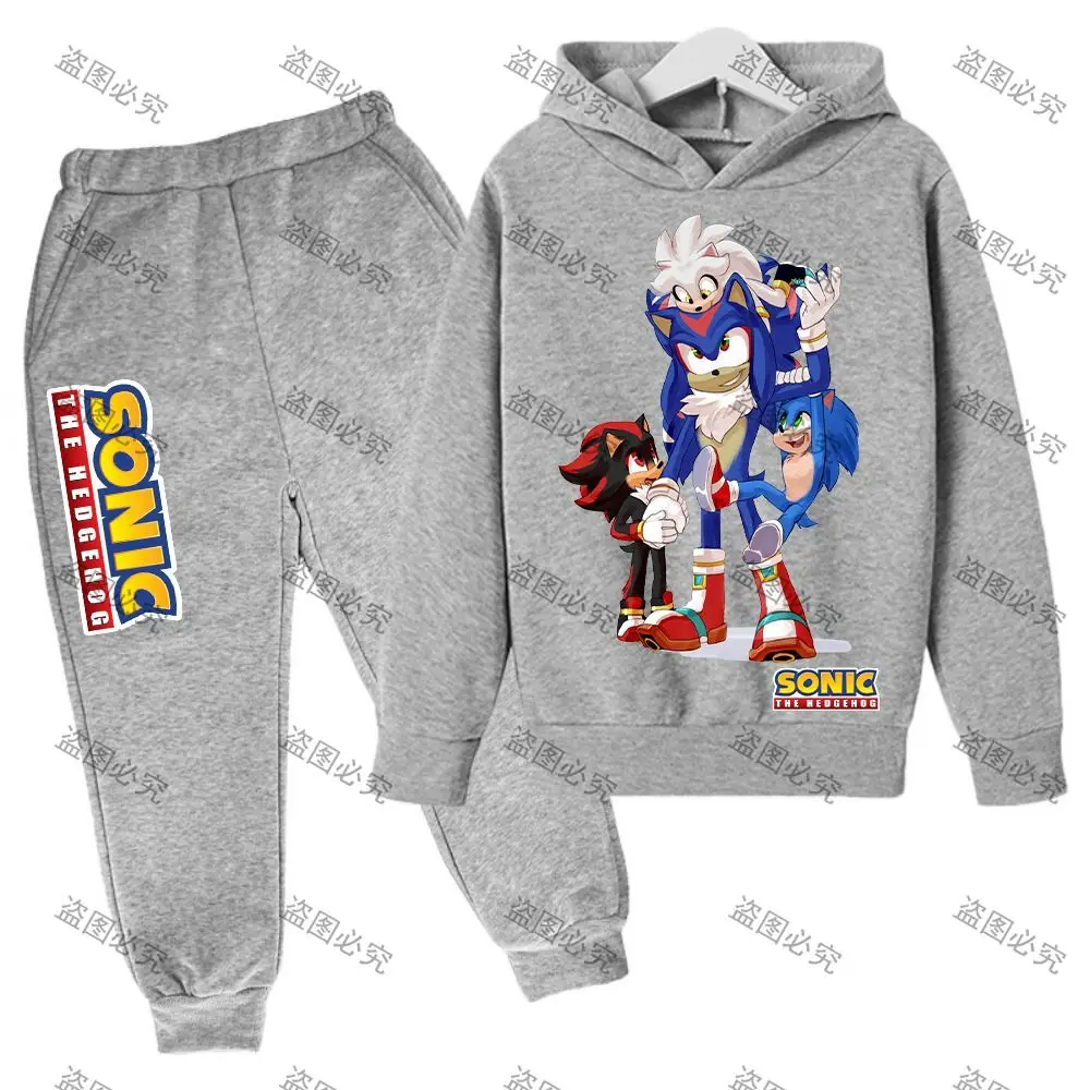 

Sports Suit Hoodie Parent-child Mens Clothes Sonic New Fashion Suits Hoodies Sweatshirt Male Autumn/Winter Essentials Children's