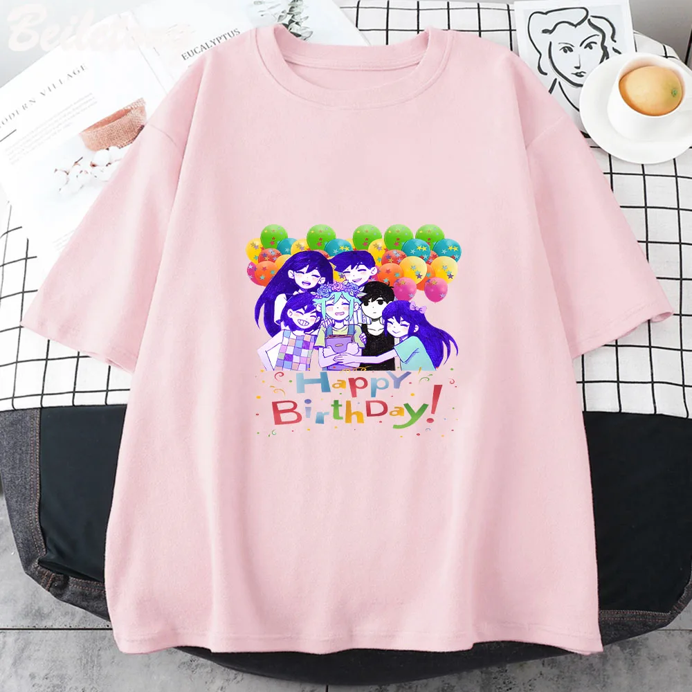 

Футболка Omori с принтом для пары, Классическая модная винтажная одежда с коротким рукавом для мужчин и женщин, Unsiex, на лето