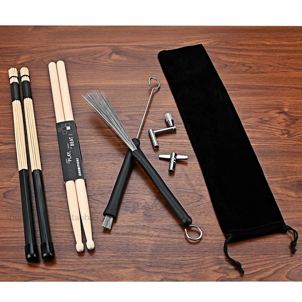

Drumstick Set Wire Brushes Tuning Key Caaftsmanship Sweet Gift T-shape