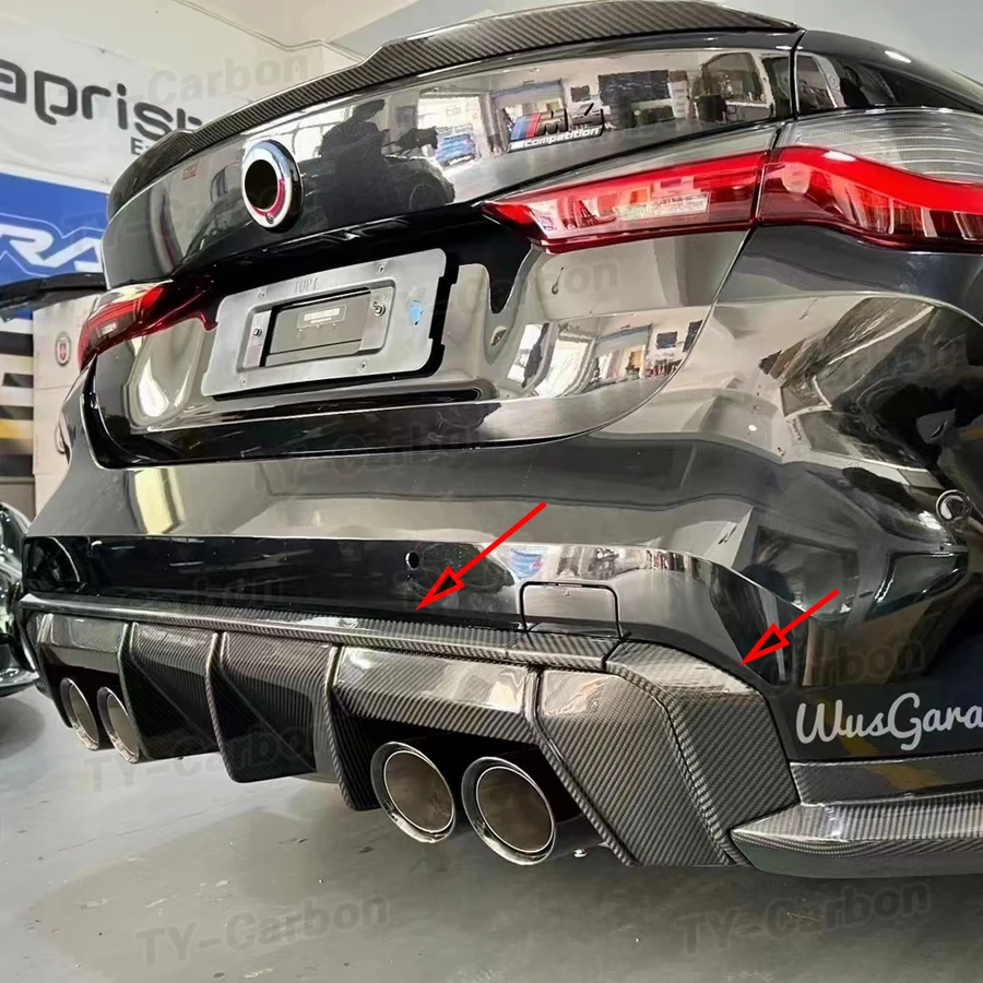 Полоса заднего бампера для BMW 3 4 серии G80 M3 G82 M4 2021-2023 сухое углеродное волокно