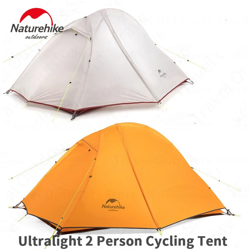 

Naturehike 1.5Kg Ultralight Portable Camping 2 Persons Tent 20D Silicone Waterproof PU4000mm Cycling Travel Tent With Floor Mat
