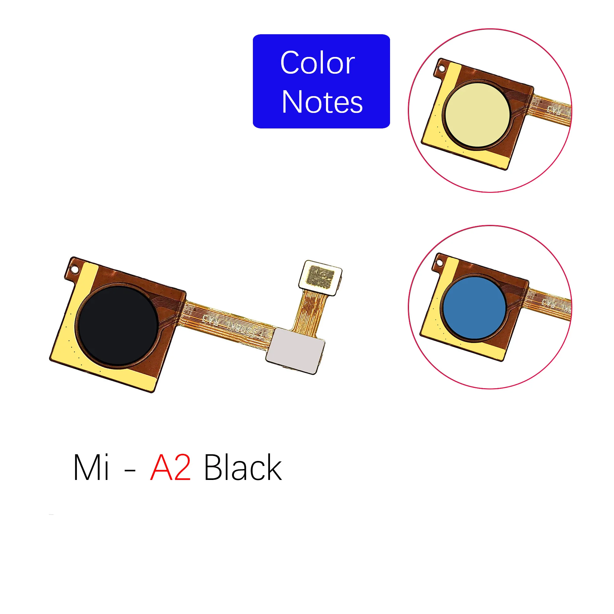 Фото Датчик отпечатков пальцев (гибкий кабель) для Xiaomi 8, 10, 11, 5S Plus, 8 Lite, 8 SE, 10 Pro, 10T, 10T Lite, 11 Lite, 11 Pro, 11T, A1, 5X, A2, A2 Lite, A3 №4