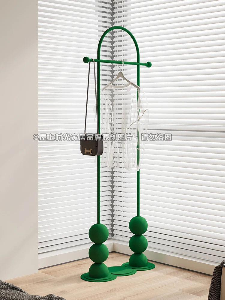 

PQF Stainless Steel Floor Coat Rack Clothes Rack Bedroom Metal Storage Rack