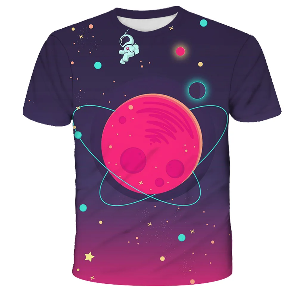 

Universe Space Astronaut Graphic T-Shirt For Men Clothing Summer Streetwear Camisetas Tops Tee Ropa Hombre Camisa Masculina Ver
