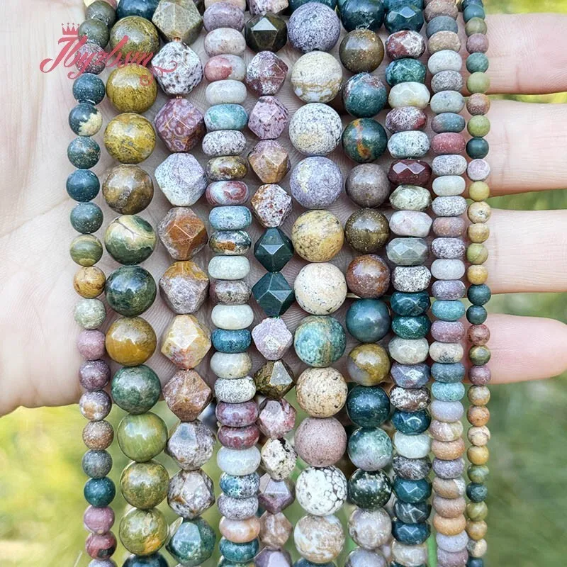 Бусины из натурального океанического яшмы jbyzbsm 6/8/10 мм 15 дюймов